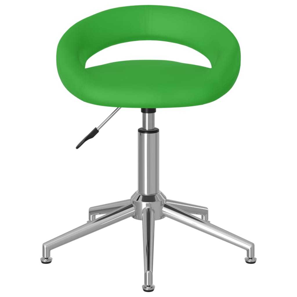 Scaune de bucătărie pivotante, 6 buc., verde, piele ecologică