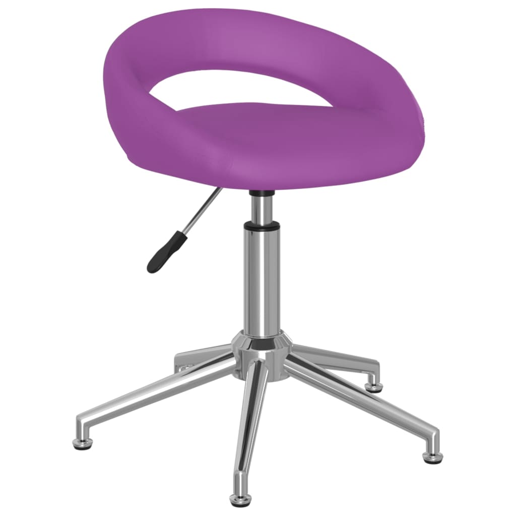vidaXL Scaun de bucătărie pivotant, violet, piele ecologică vidaXL imagine noua 2022