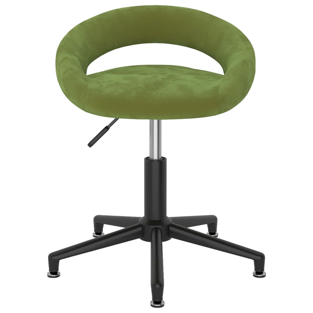 

vidaXL Eetkamerstoelen draaibaar 4 st fluweel lichtgroen