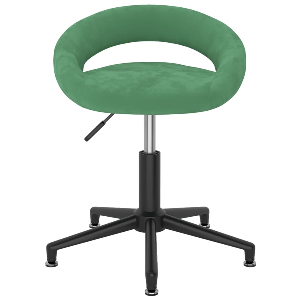 

vidaXL Eetkamerstoelen draaibaar 4 st fluweel donkergroen