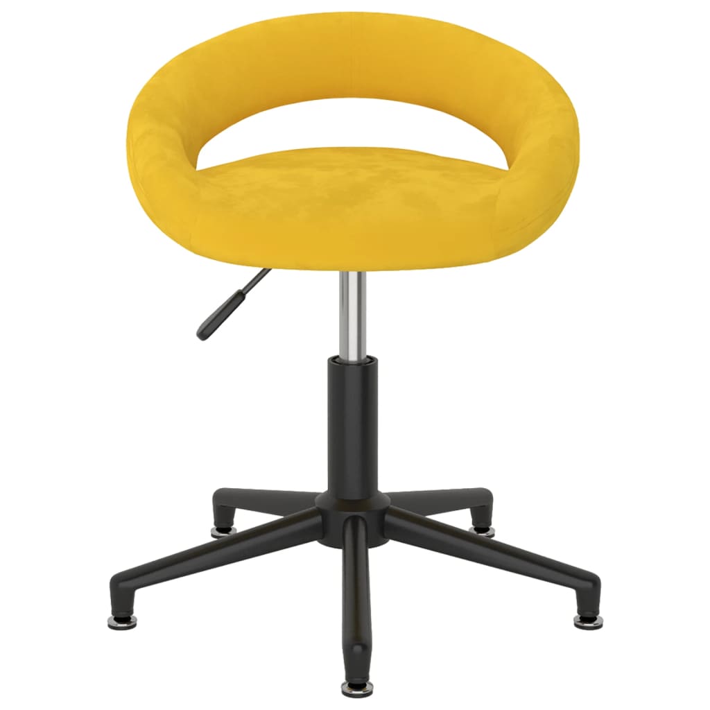 

vidaXL Eetkamerstoelen draaibaar 4 st fluweel mosterdgeel