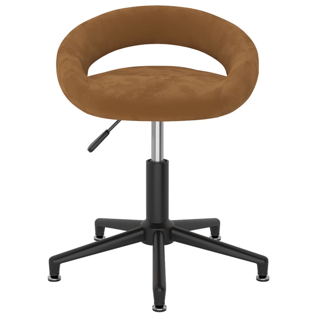 

vidaXL Eetkamerstoelen draaibaar 6 st fluweel bruin