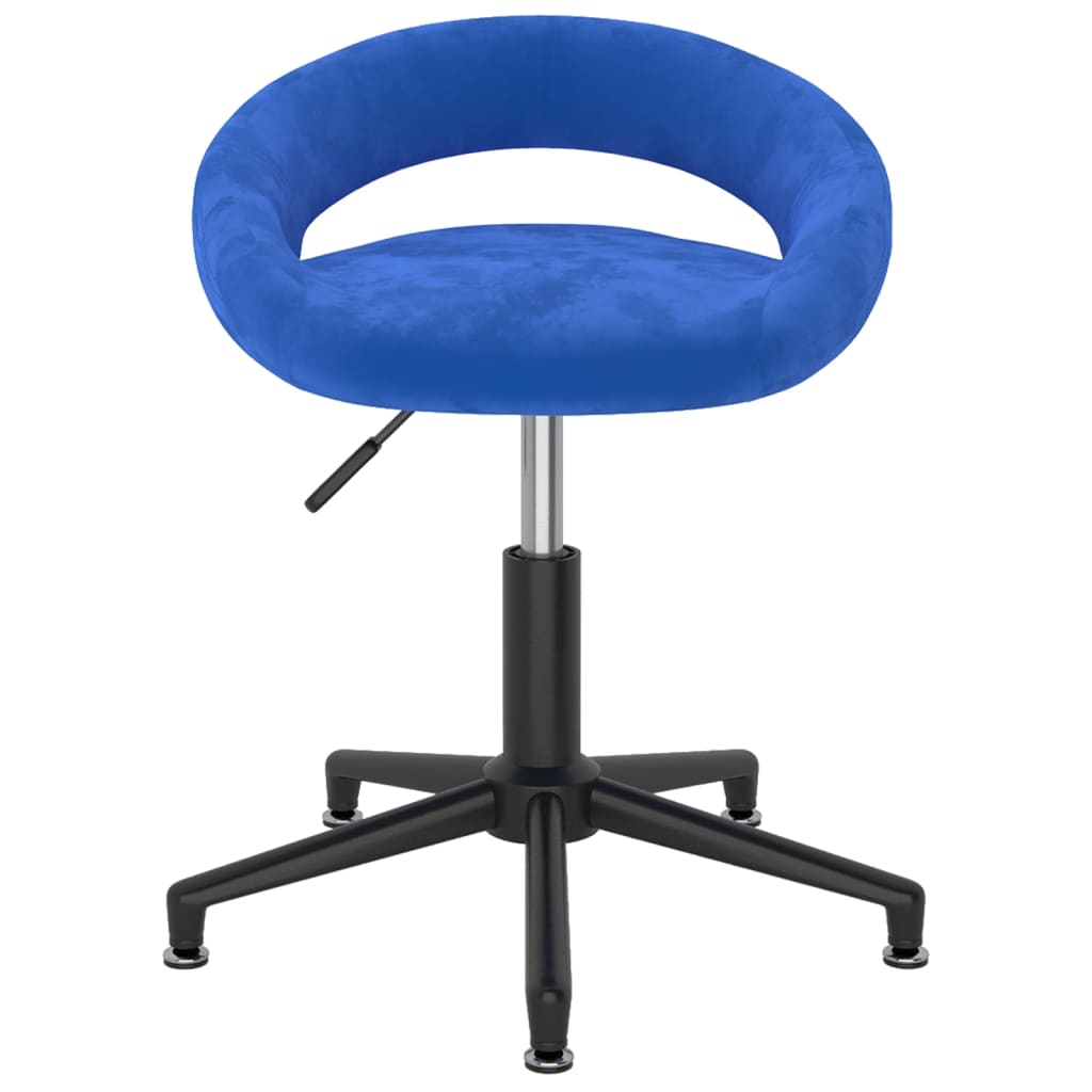 

vidaXL Eetkamerstoelen draaibaar 6 st fluweel blauw