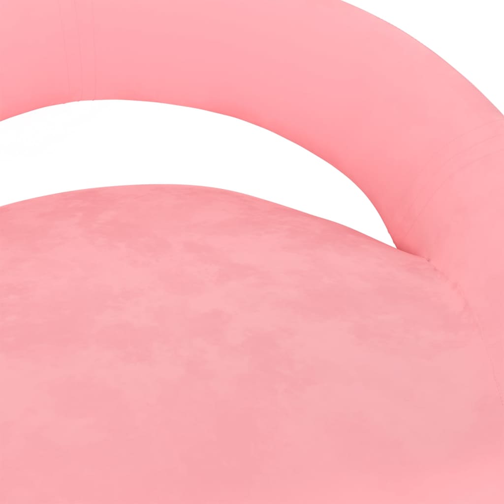 Scaune de sufragerie pivotante 6 buc, roz, catifea