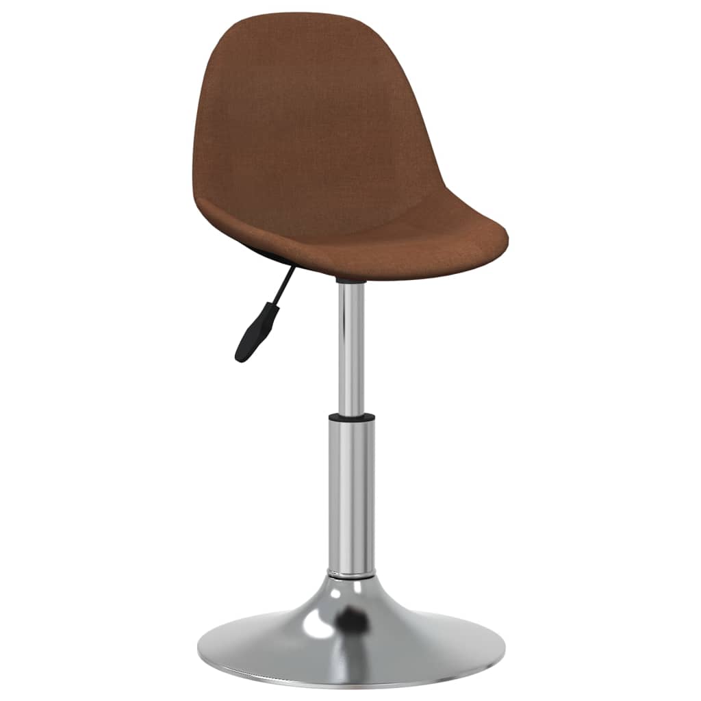 

vidaXL Eetkamerstoelen draaibaar 4 st stof bruin