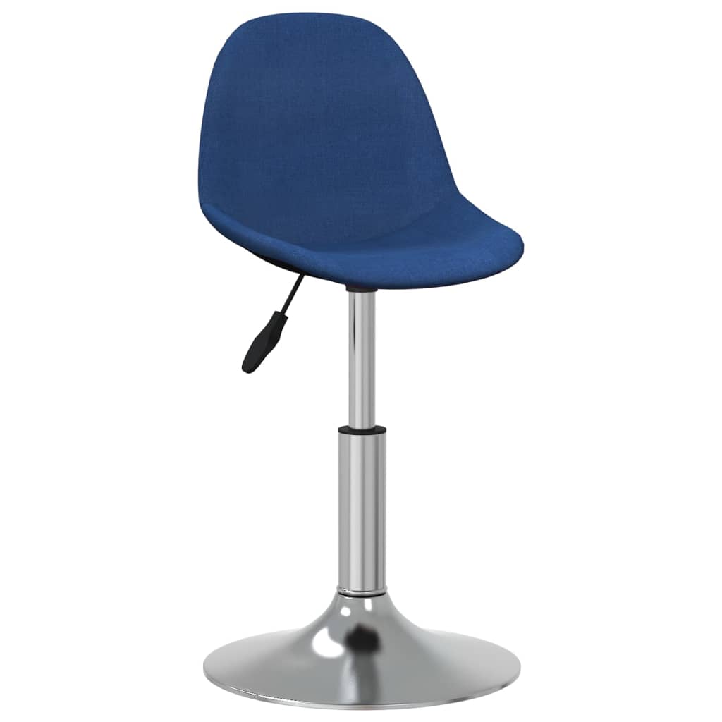 

vidaXL Eetkamerstoelen draaibaar 4 st stof blauw