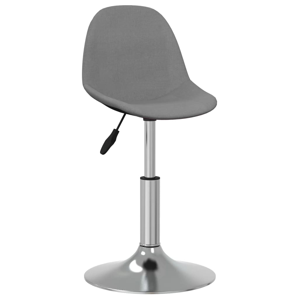 

vidaXL Eetkamerstoelen draaibaar 6 st stof lichtgrijs