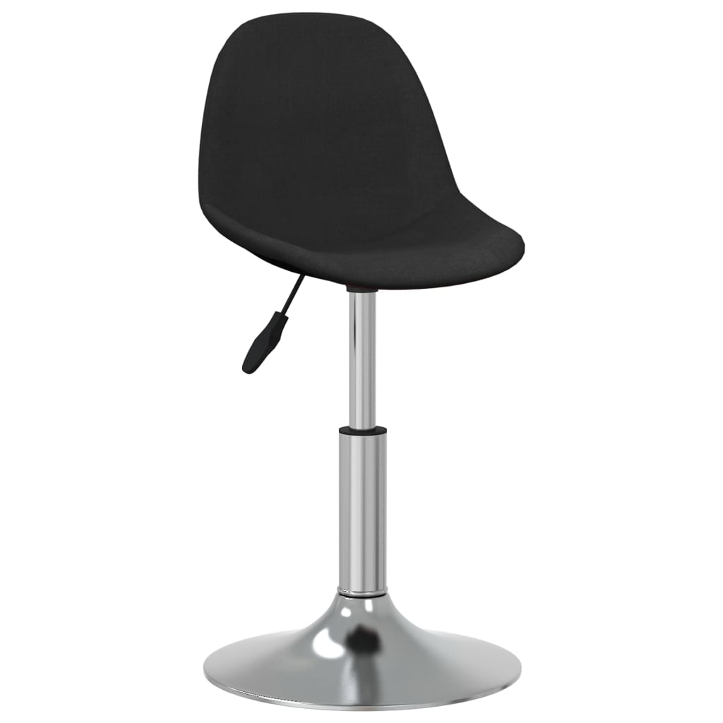 

vidaXL Eetkamerstoelen draaibaar 6 st stof zwart