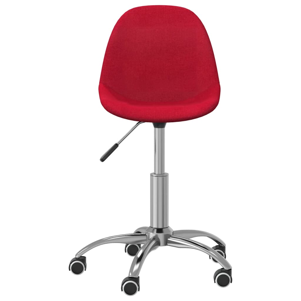 vidaXL Chaises pivotantes à manger lot de 4 Rouge bordeaux Tissu