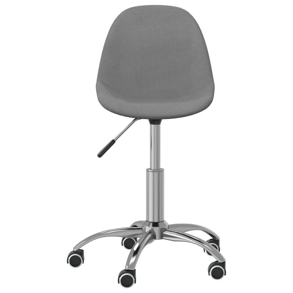 

vidaXL Eetkamerstoelen draaibaar 6 st stof lichtgrijs