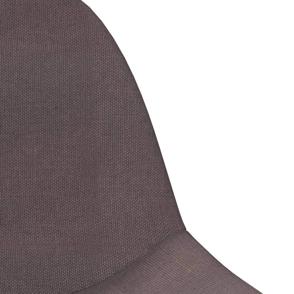 Scaune de sufragerie pivotante, 6 buc., gri taupe, textil