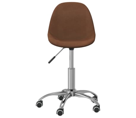 vidaXL Chaise pivotante de salle à manger Marron Tissu