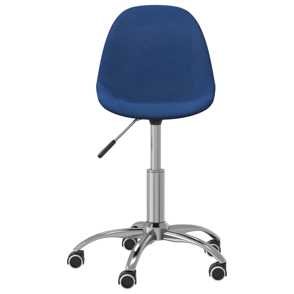 vidaXL Chaise pivotante de salle à manger Bleu Tissu