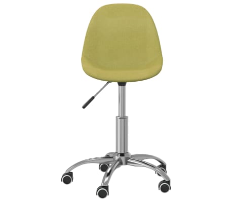 vidaXL Chaise pivotante de salle à manger Vert Tissu