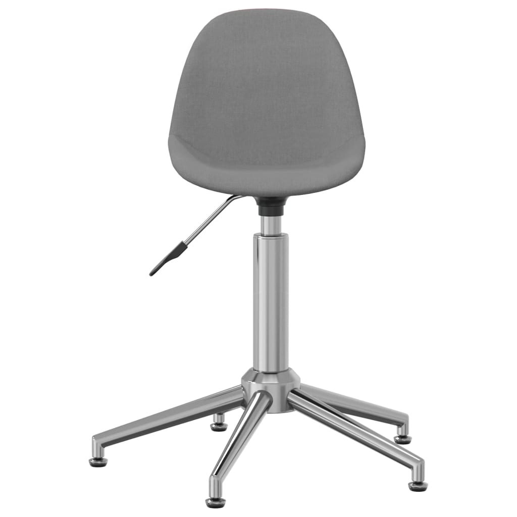 

vidaXL Eetkamerstoelen draaibaar 4 st stof lichtgrijs