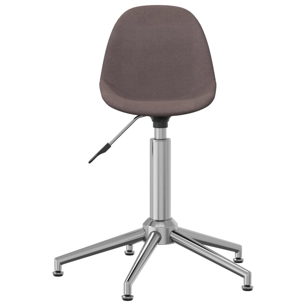 vidaXL Silla de comedor giratoria tela gris taupé