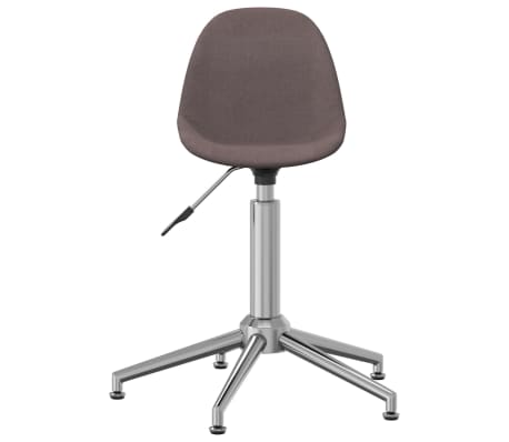 vidaXL Silla de comedor giratoria tela gris taupé