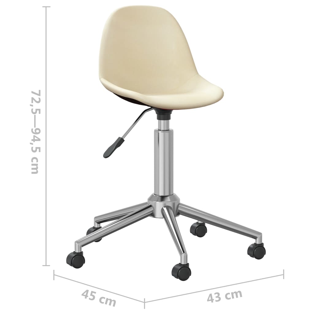 3086054 Swivel Dining Chairs 4 pcs Cream Fabric (2x333467)