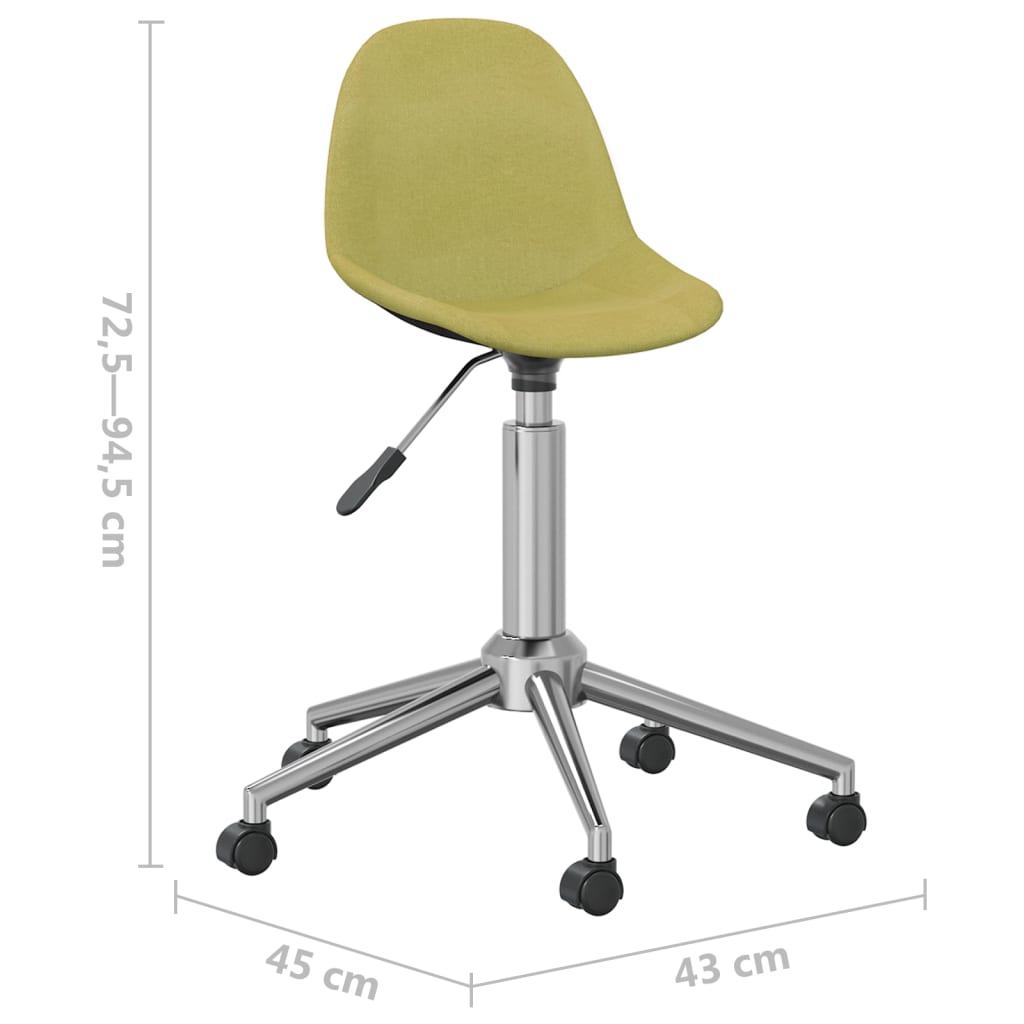 3086057 Swivel Dining Chairs 4 pcs Green Fabric (2x333470)