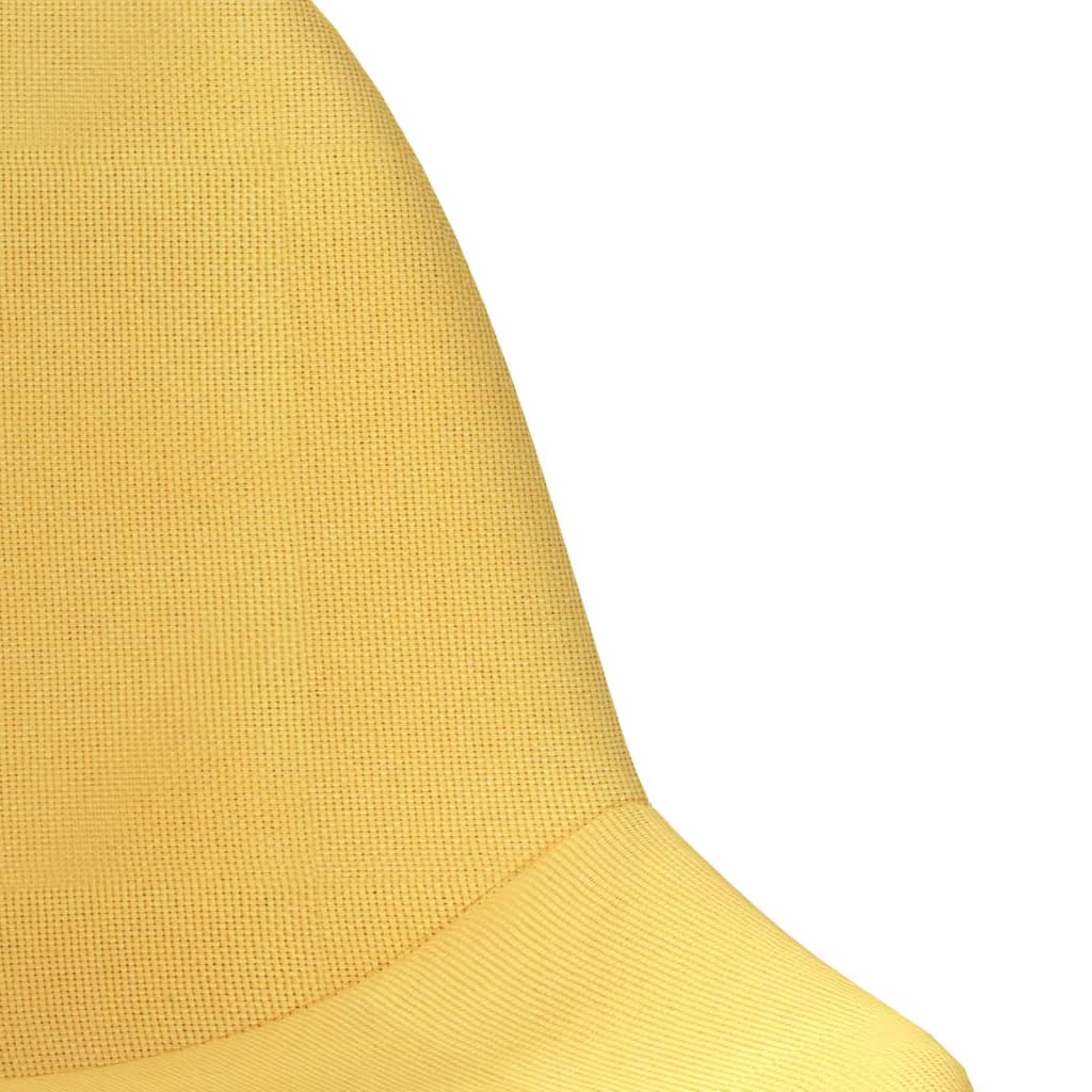3086059 Swivel Dining Chairs 4 pcs Yellow Fabric (2x333472)