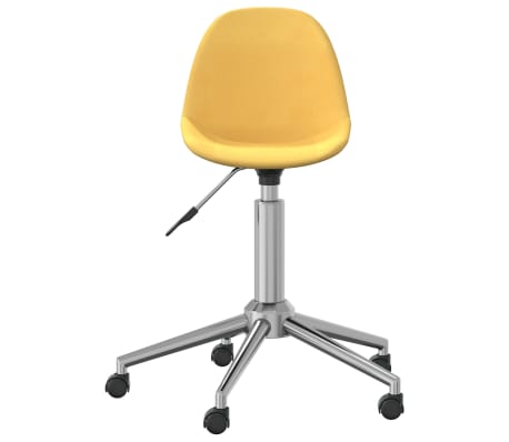 3086059 vidaXL Swivel Dining Chairs 4 pcs Yellow Fabric (2x333472)