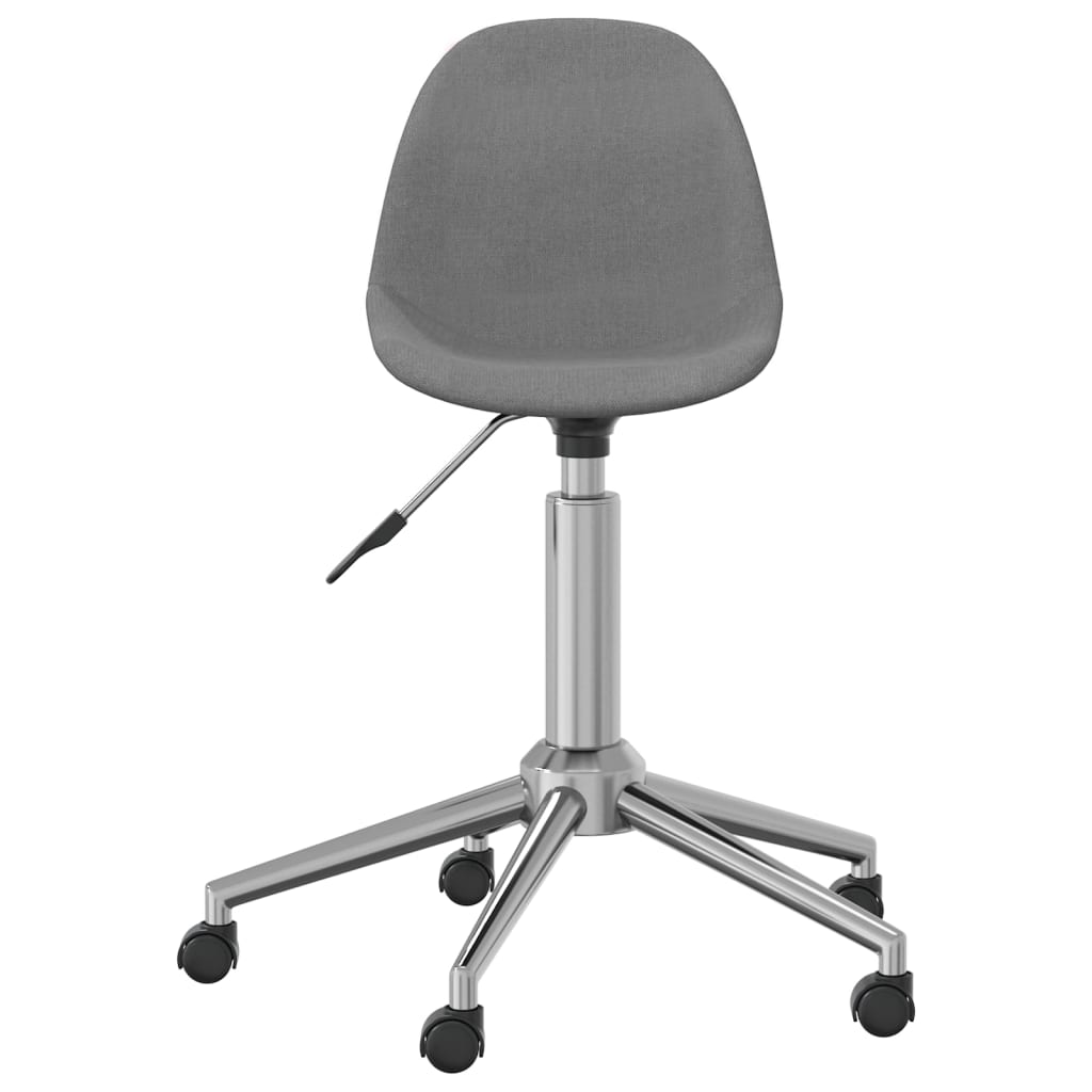 

vidaXL Eetkamerstoelen draaibaar 6 st stof lichtgrijs