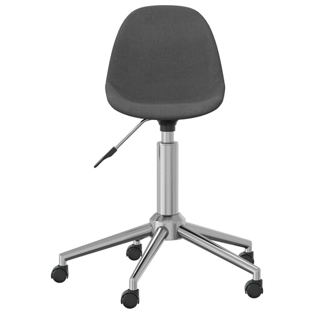 3086063 vidaXL Swivel Dining Chairs 6 pcs Dark Grey Fabric (3x333466)