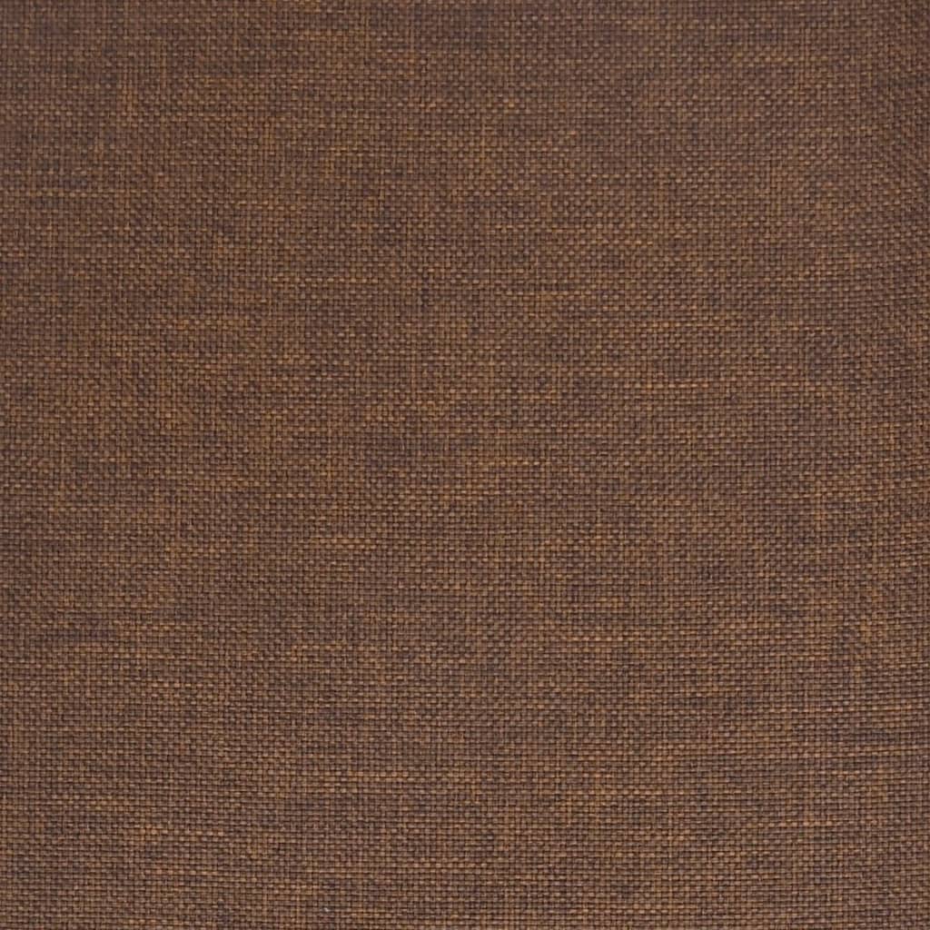 Scaune de bucătărie pivotante, 6 buc., maro, material textil
