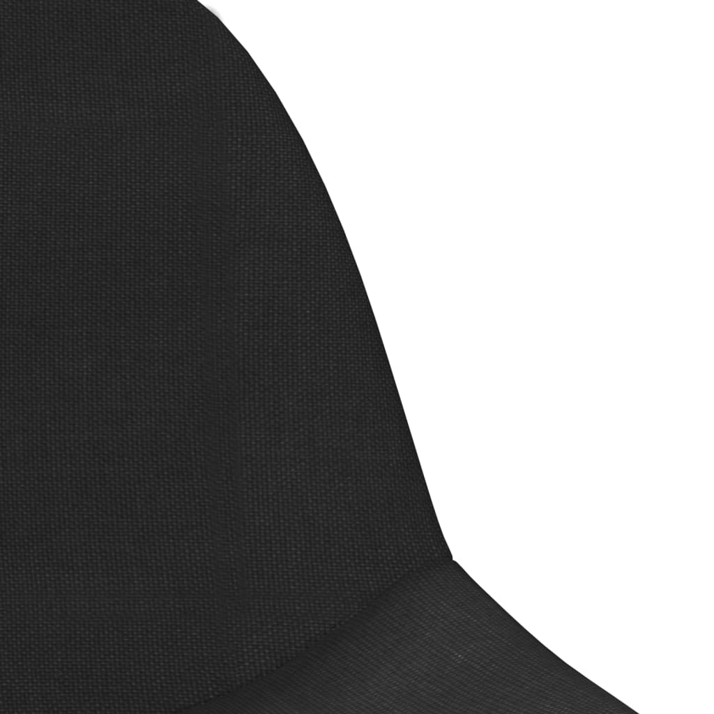 Scaune de bucătărie pivotante, 6 buc., negru, material textil