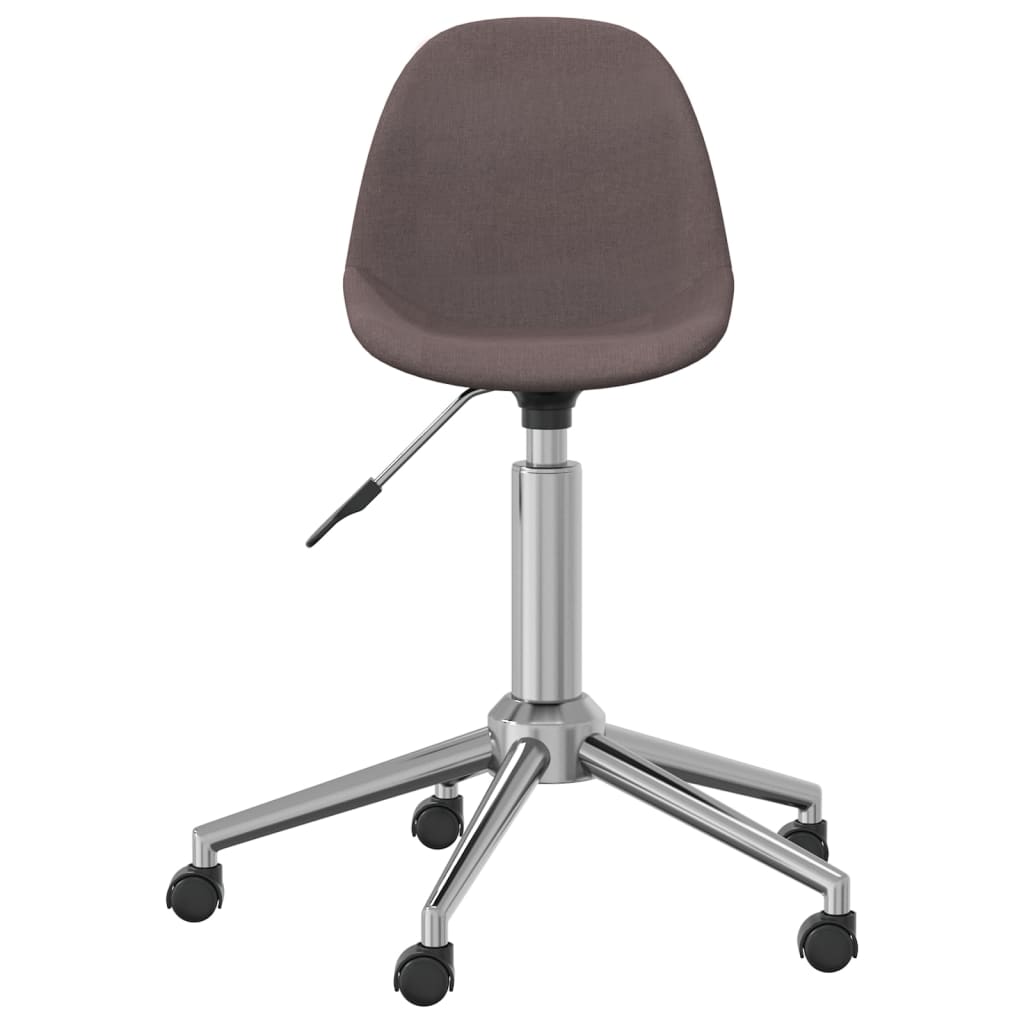 

vidaXL Eetkamerstoelen draaibaar 6 st stof taupe