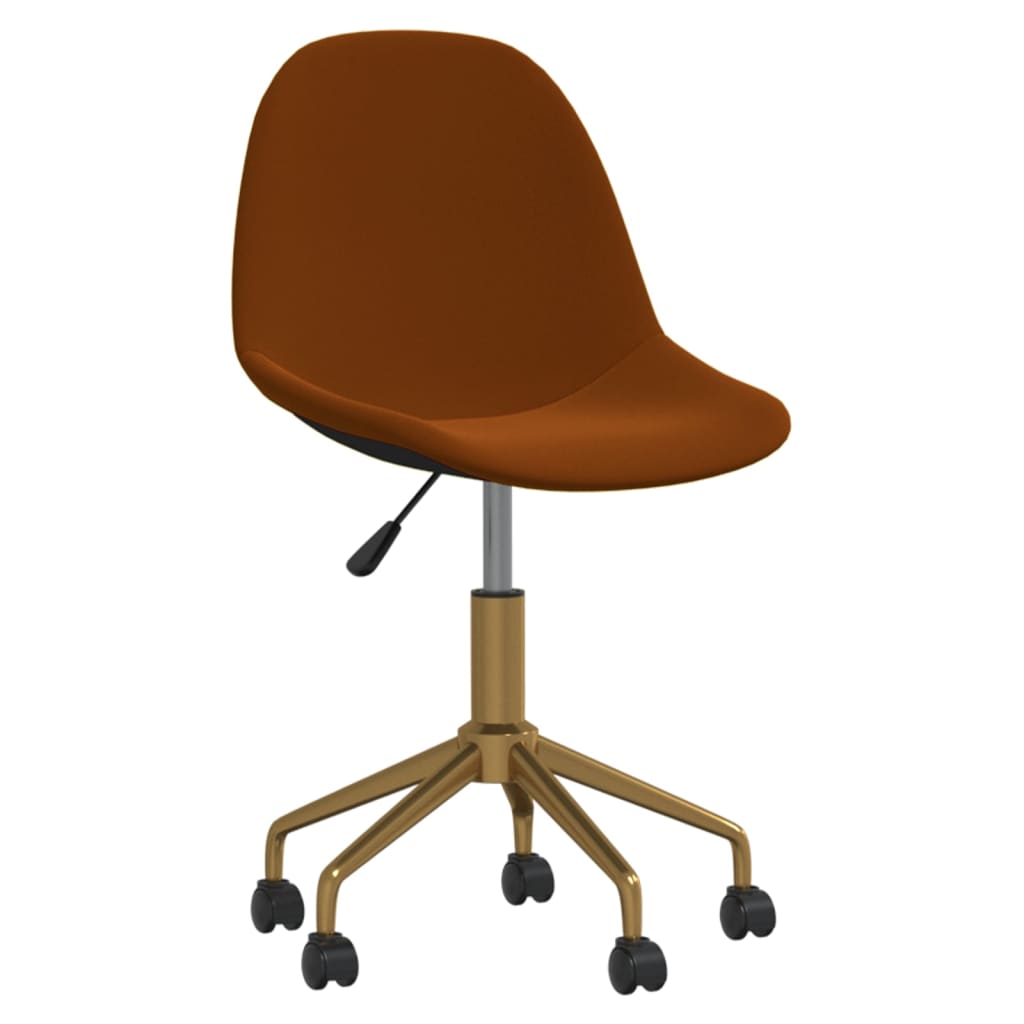 

vidaXL Eetkamerstoelen draaibaar 4 st fluweel bruin