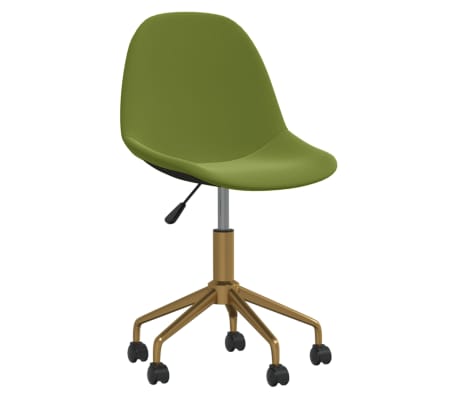 vidaXL Chaises pivotantes à manger lot de 4 Vert clair Velours