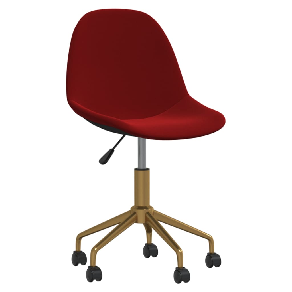 

vidaXL Eetkamerstoelen draaibaar 4 st fluweel wijnrood