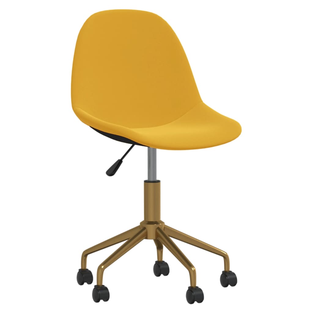 vidaXL Chaises à manger pivotantes lot de 4 jaune moutarde velours