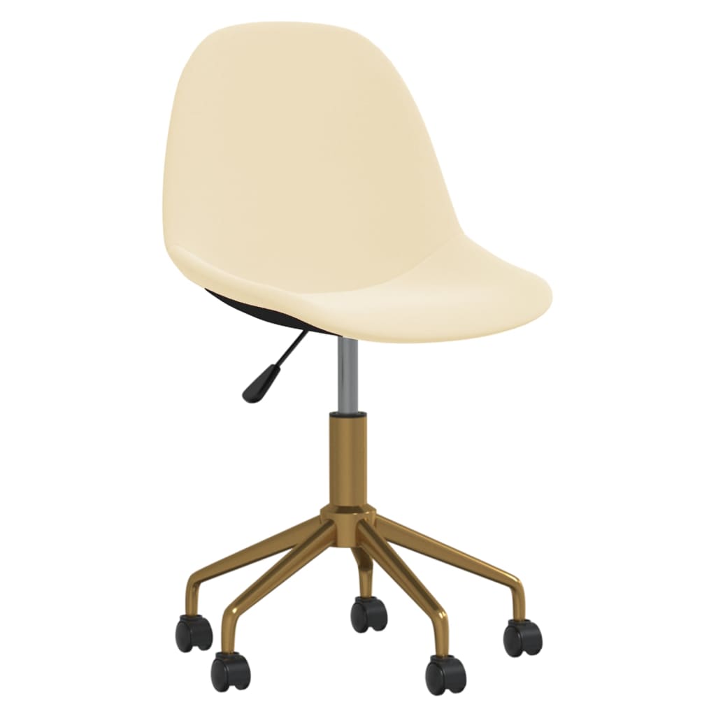 

vidaXL Eetkamerstoelen draaibaar 6 st fluweel crèmekleurig