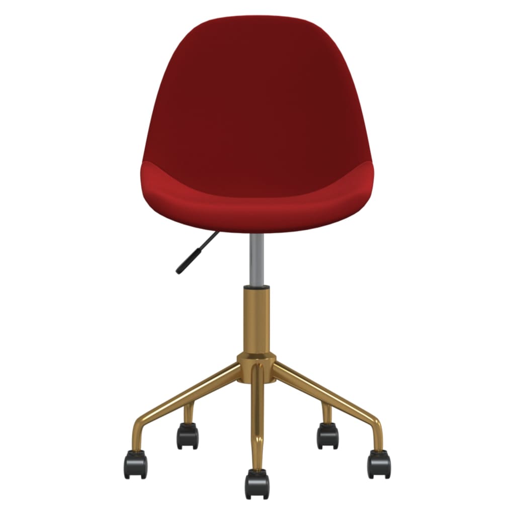 3086111 Swivel Dining Chairs 6 pcs Wine Red Velvet(3x333501)