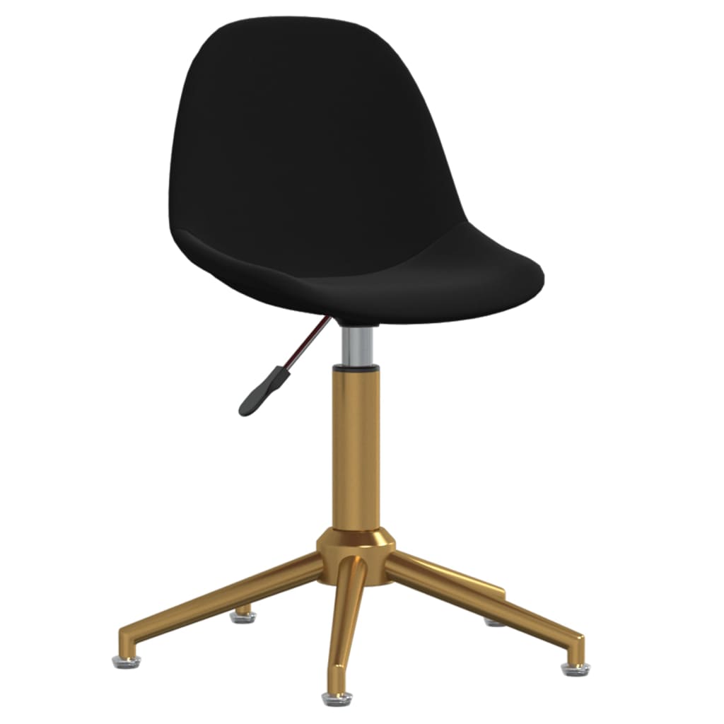 

vidaXL Eetkamerstoelen draaibaar 4 st fluweel zwart