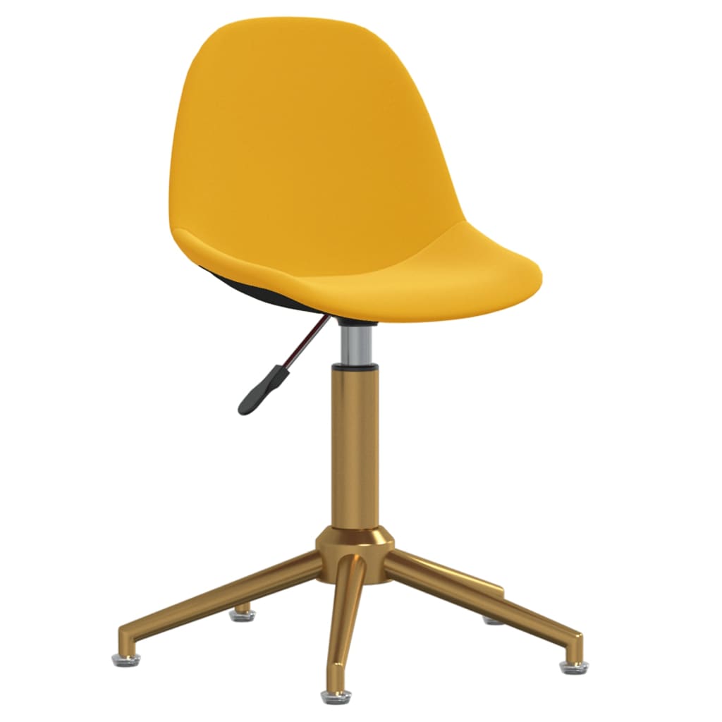 

vidaXL Eetkamerstoelen 4 st draaibaar fluweel mosterdgeel
