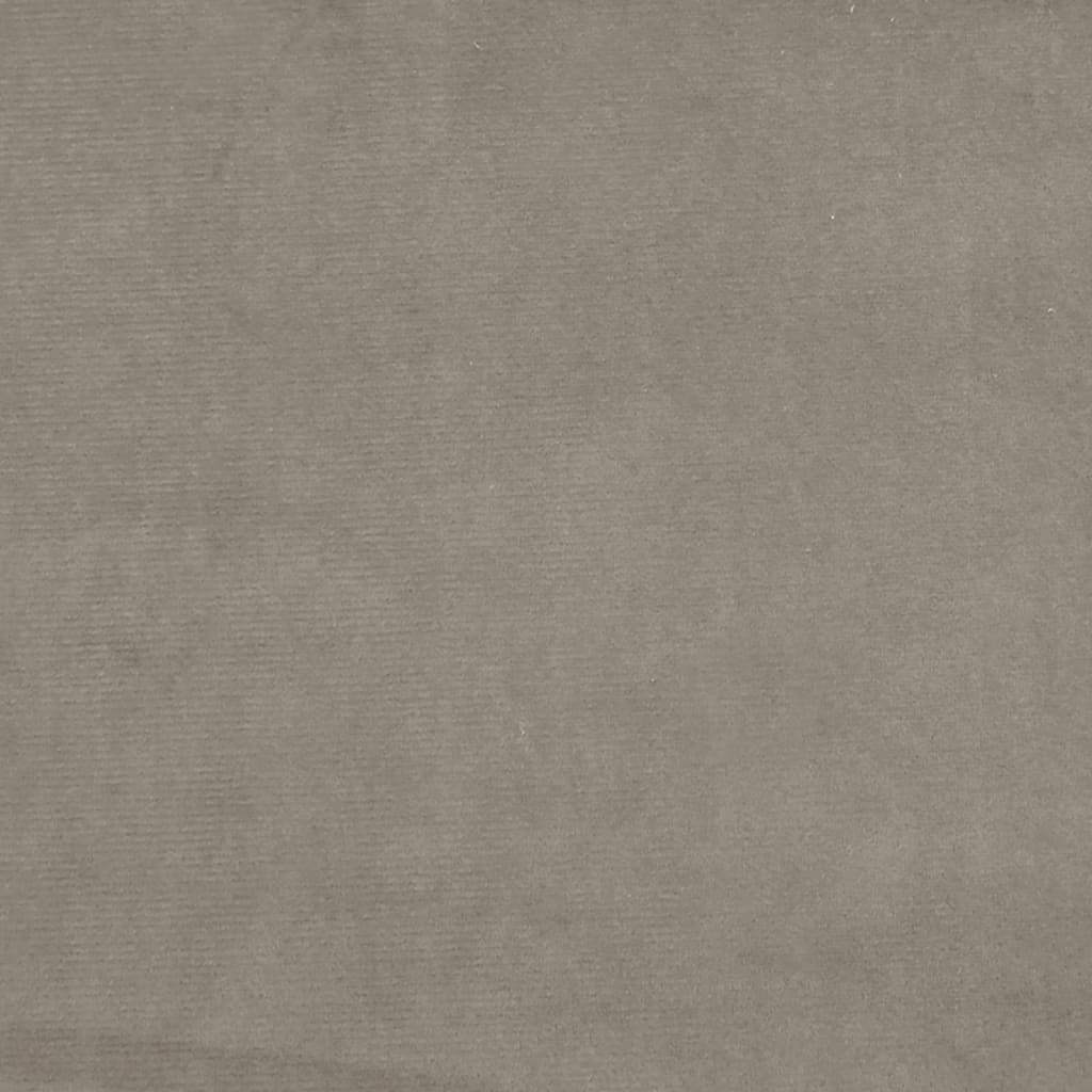 Въртящи се трапезни столове, 6 бр, светлосиви, кадифе