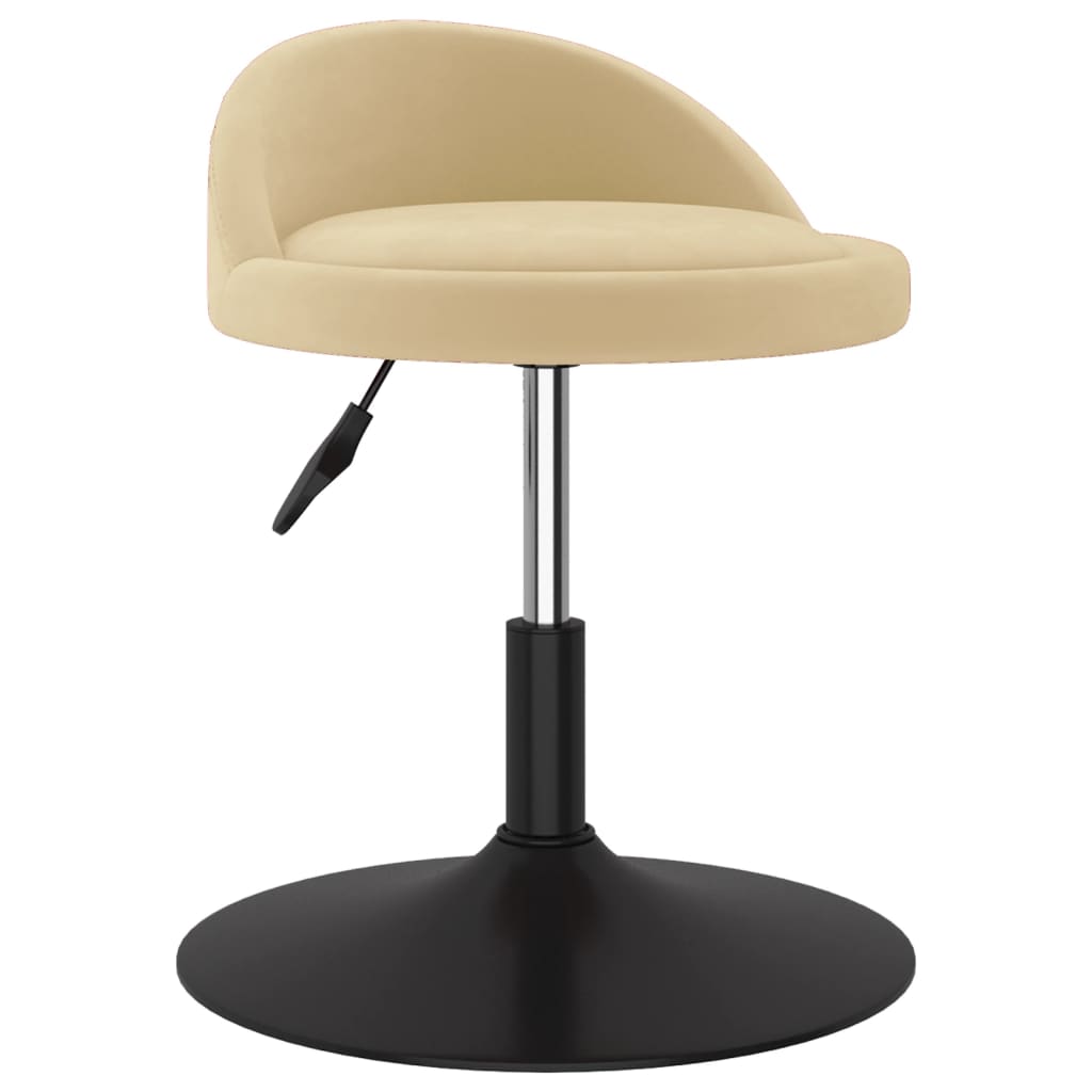 

vidaXL Eetkamerstoelen draaibaar 4 st fluweel crèmekleurig