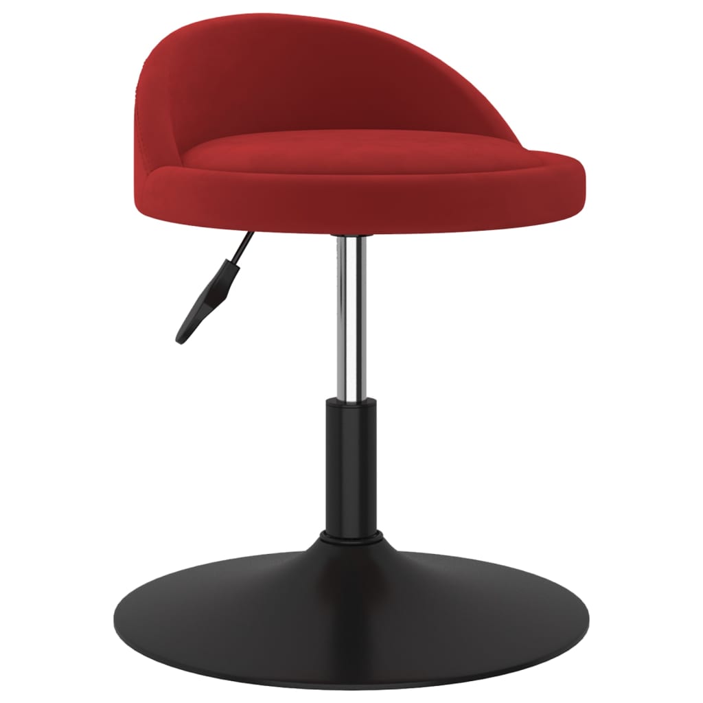 

vidaXL Eetkamerstoelen draaibaar 4 st fluweel wijnrood