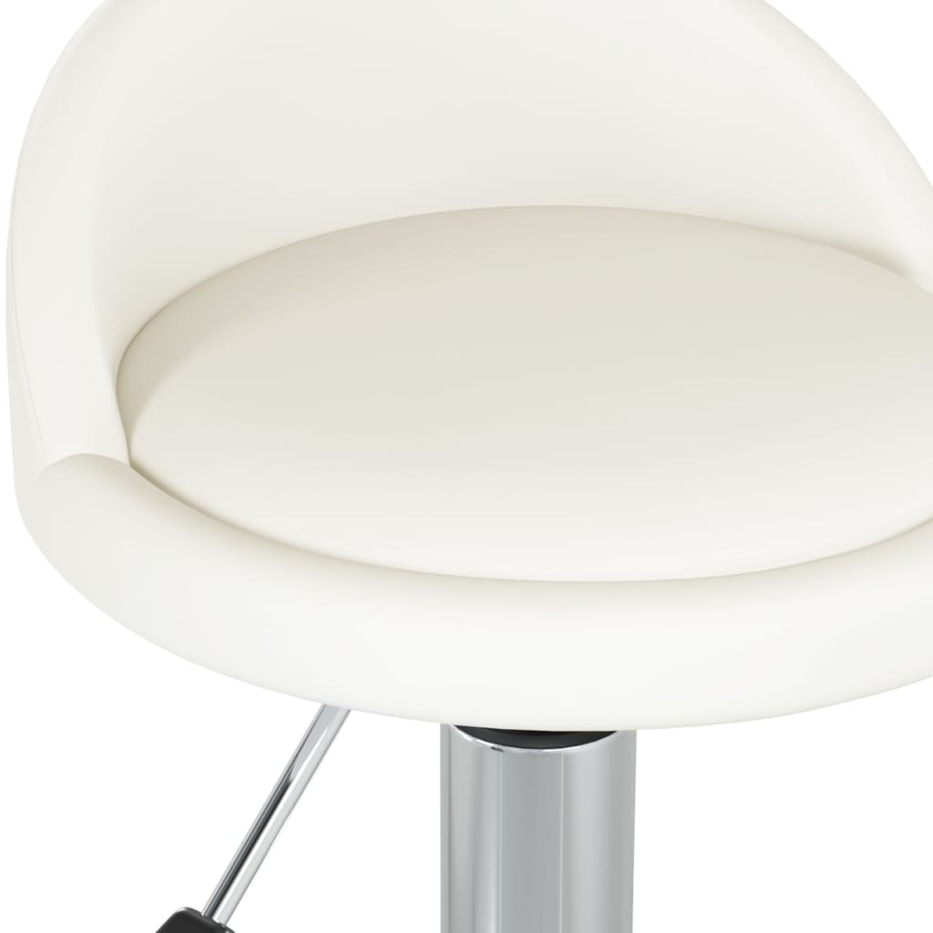 Масажна табуретка, бяла, изкуствена кожа