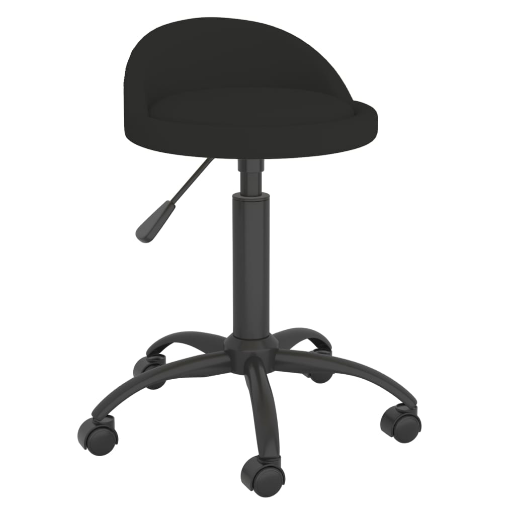 

vidaXL Eetkamerstoelen draaibaar 6 st fluweel zwart