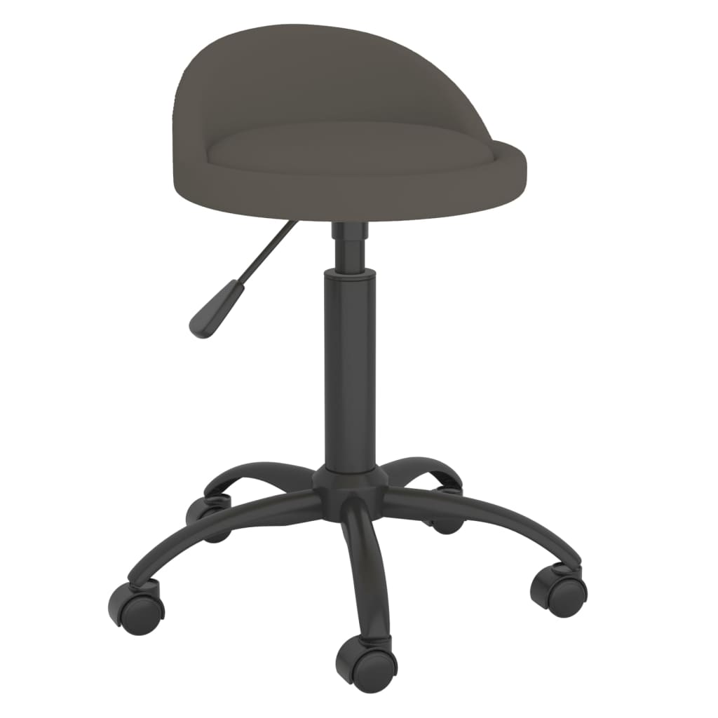 vidaXL Chaises pivotantes à manger lot de 6 Gris foncé Velours