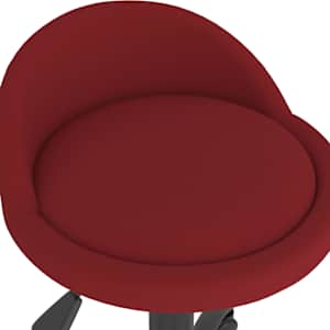 Masážní stolička vínová samet - obrázek 5