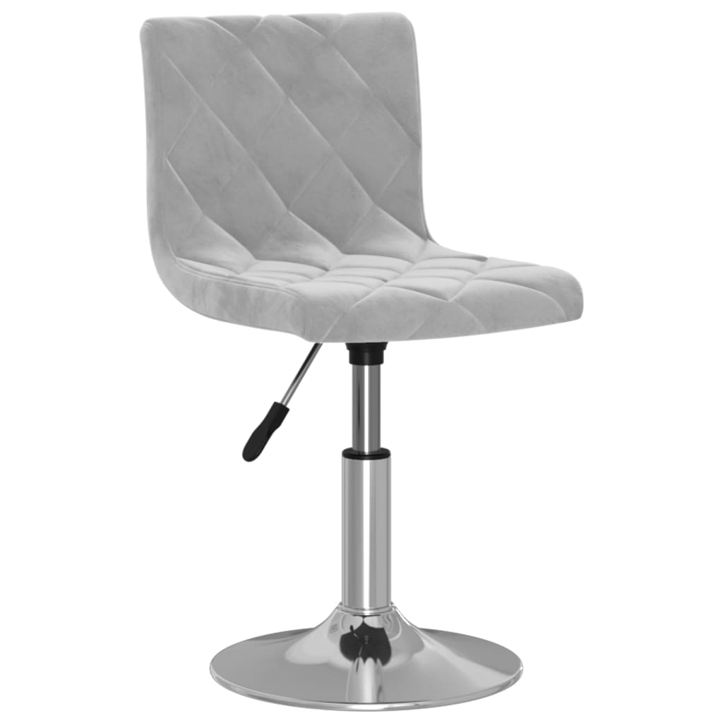 

vidaXL Eetkamerstoelen draaibaar 6 st fluweel lichtgrijs