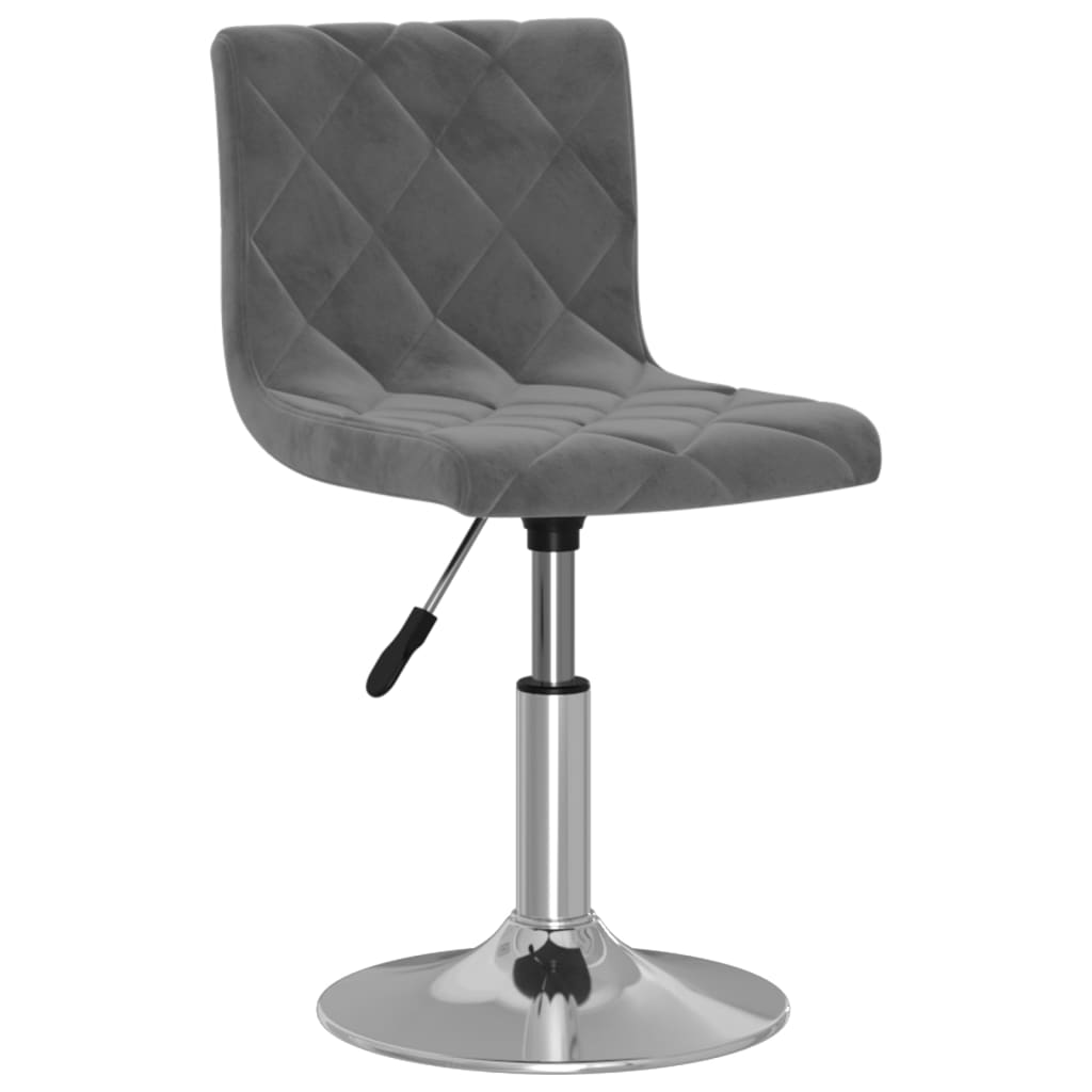 

vidaXL Eetkamerstoelen draaibaar 6 st fluweel donkergrijs