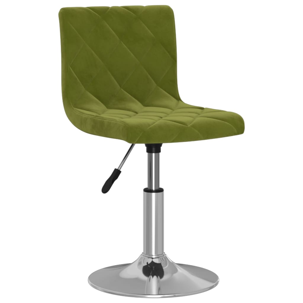 

vidaXL Eetkamerstoelen draaibaar 6 st fluweel lichtgroen