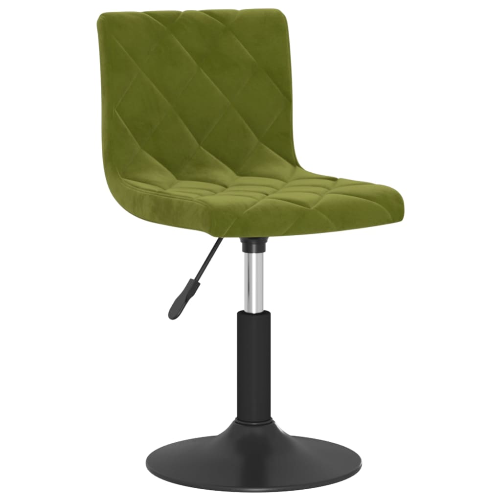 

vidaXL Eetkamerstoelen draaibaar 6 st fluweel lichtgroen