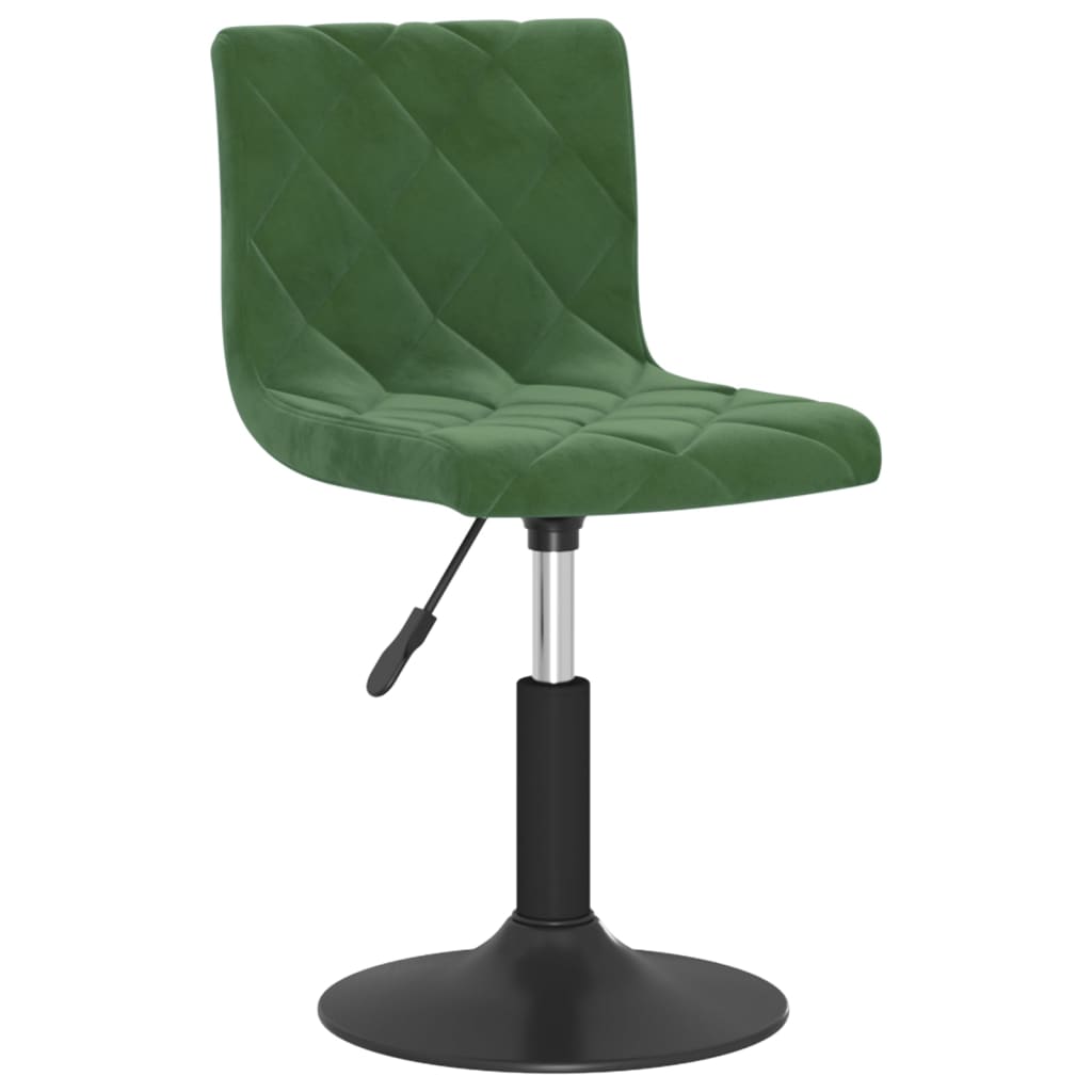 

vidaXL Eetkamerstoelen draaibaar 6 st fluweel donkergroen